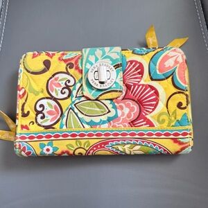 Vera Bradley Turnlock Wallet – Multicolor Floral Pattern
